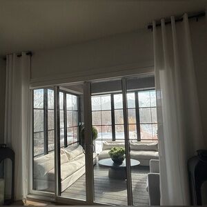 120” x 54” tall white curtains - Set of 2 - 3 sets available